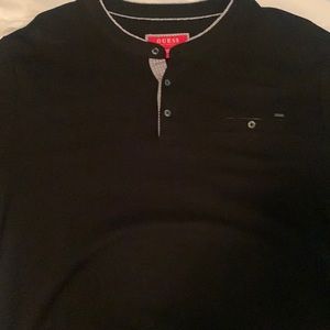 Never worn Guess 1/4 button L